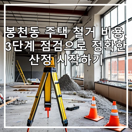 봉천동 주택 철거 비용, 3단계 점검으로 정확한 산정 시작하기