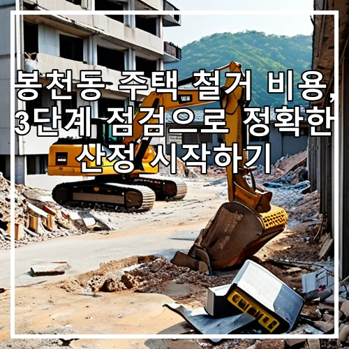 봉천동 주택 철거 비용, 3단계 점검으로 정확한 산정 시작하기