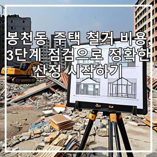 봉천동 주택 철거 비용, 3단계 점검으로 정확한 산정 시작하기