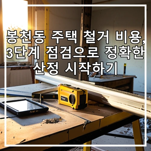 봉천동 주택 철거 비용, 3단계 점검으로 정확한 산정 시작하기