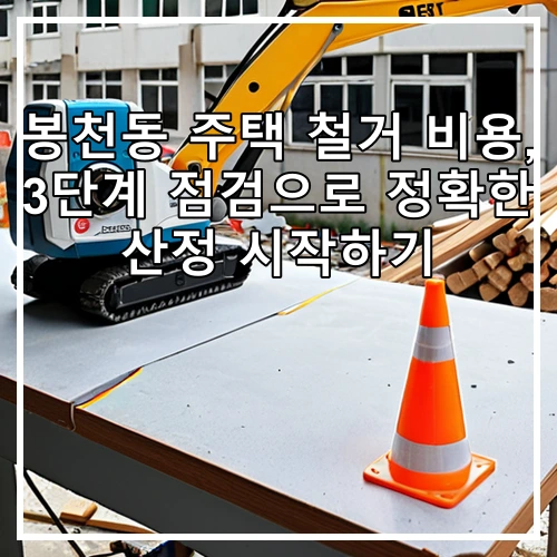 봉천동 주택 철거 비용, 3단계 점검으로 정확한 산정 시작하기