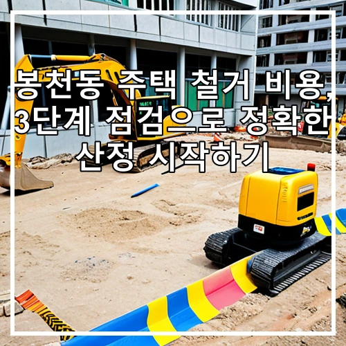 봉천동 주택 철거 비용, 3단계 점검으로 정확한 산정 시작하기