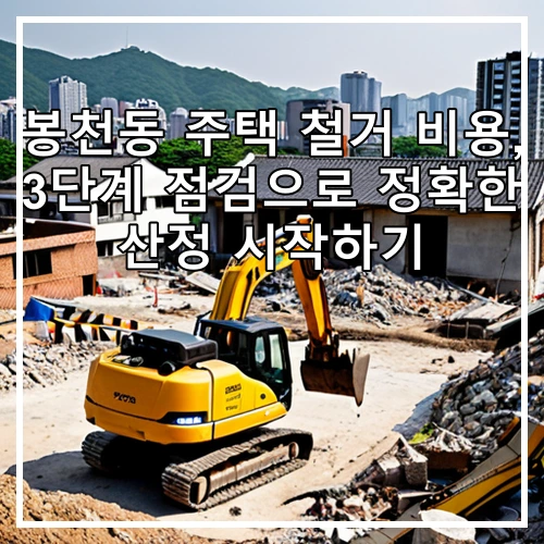 봉천동 주택 철거 비용, 3단계 점검으로 정확한 산정 시작하기