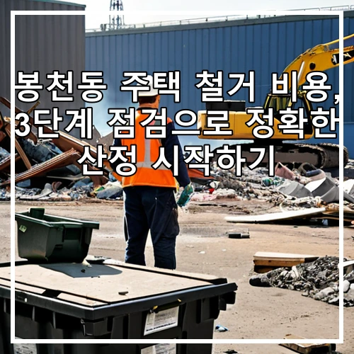 봉천동 주택 철거 비용, 3단계 점검으로 정확한 산정 시작하기