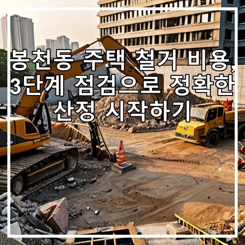 봉천동 주택 철거 비용, 3단계 점검으로 정확한 산정 시작하기