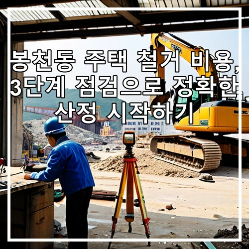 봉천동 주택 철거 비용, 3단계 점검으로 정확한 산정 시작하기