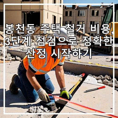 봉천동 주택 철거 비용, 3단계 점검으로 정확한 산정 시작하기