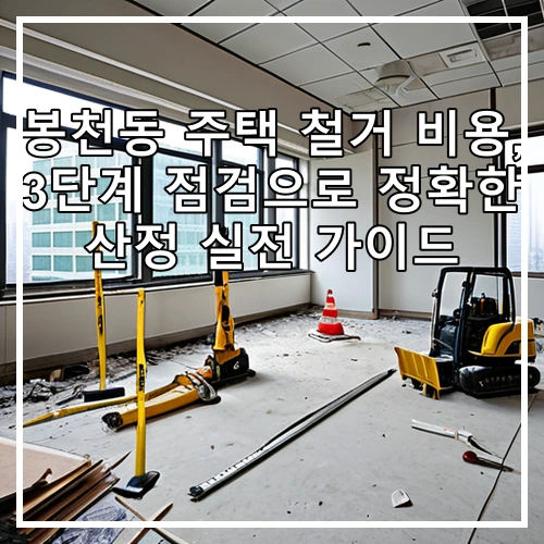 봉천동 주택 철거 비용, 3단계 점검으로 정확한 산정 실전 가이드