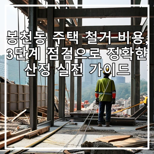 봉천동 주택 철거 비용, 3단계 점검으로 정확한 산정 실전 가이드