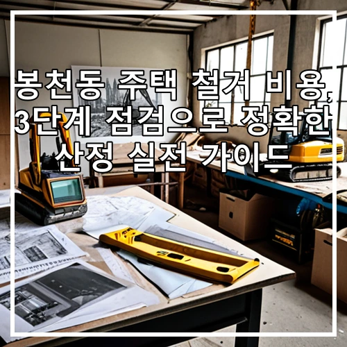 봉천동 주택 철거 비용, 3단계 점검으로 정확한 산정 실전 가이드
