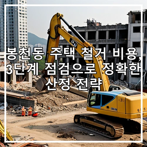 봉천동 주택 철거 비용, 3단계 점검으로 정확한 산정 전략
