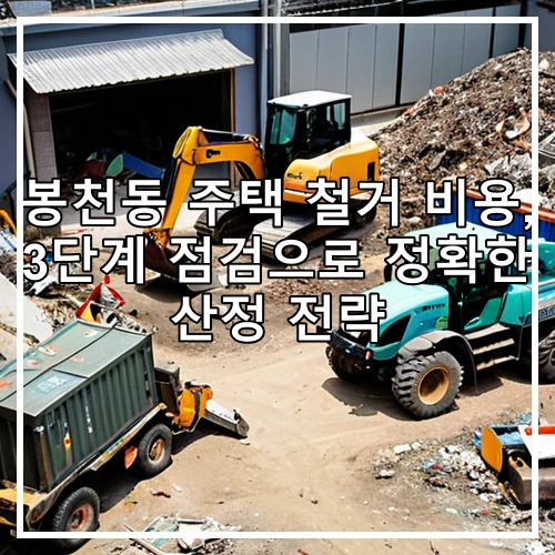 봉천동 주택 철거 비용, 3단계 점검으로 정확한 산정 전략