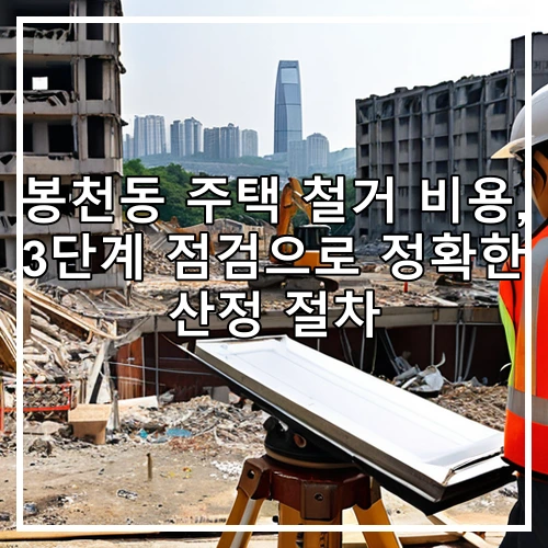 봉천동 주택 철거 비용, 3단계 점검으로 정확한 산정 절차