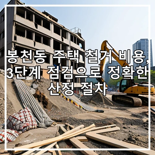 봉천동 주택 철거 비용, 3단계 점검으로 정확한 산정 절차