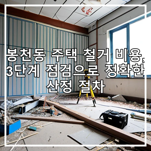봉천동 주택 철거 비용, 3단계 점검으로 정확한 산정 절차