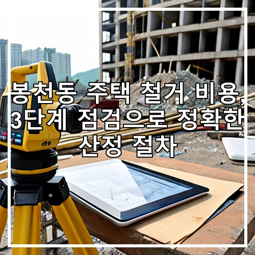 봉천동 주택 철거 비용, 3단계 점검으로 정확한 산정 절차