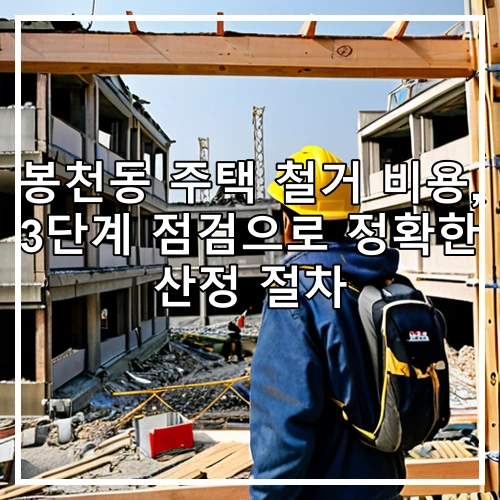 봉천동 주택 철거 비용, 3단계 점검으로 정확한 산정 절차