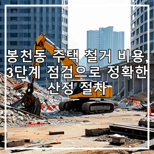 봉천동 주택 철거 비용, 3단계 점검으로 정확한 산정 절차