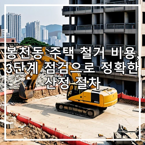 봉천동 주택 철거 비용, 3단계 점검으로 정확한 산정 절차