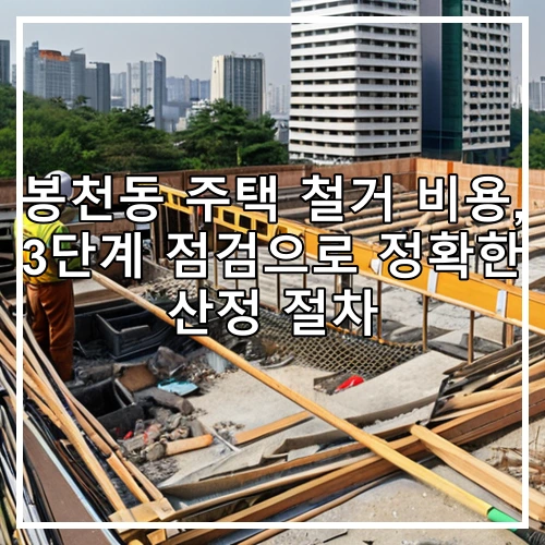 봉천동 주택 철거 비용, 3단계 점검으로 정확한 산정 절차