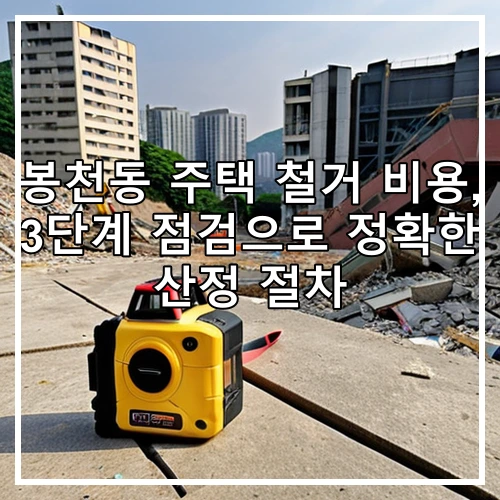 봉천동 주택 철거 비용, 3단계 점검으로 정확한 산정 절차
