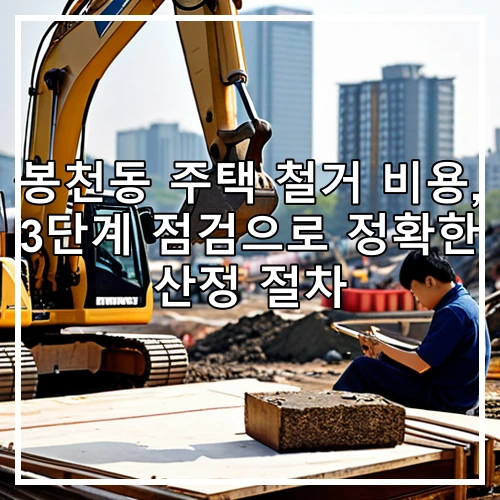 봉천동 주택 철거 비용, 3단계 점검으로 정확한 산정 절차