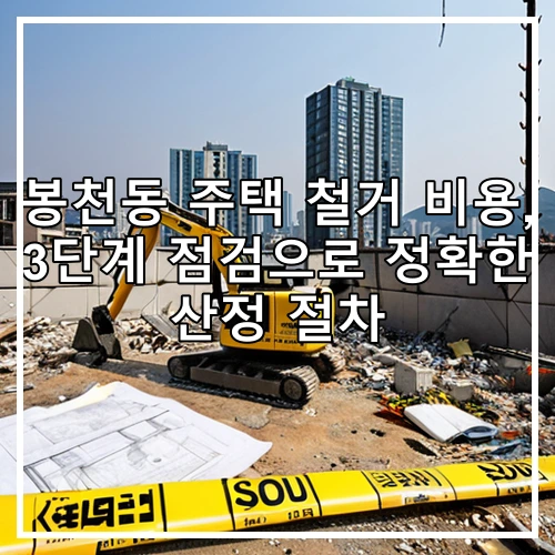 봉천동 주택 철거 비용, 3단계 점검으로 정확한 산정 절차