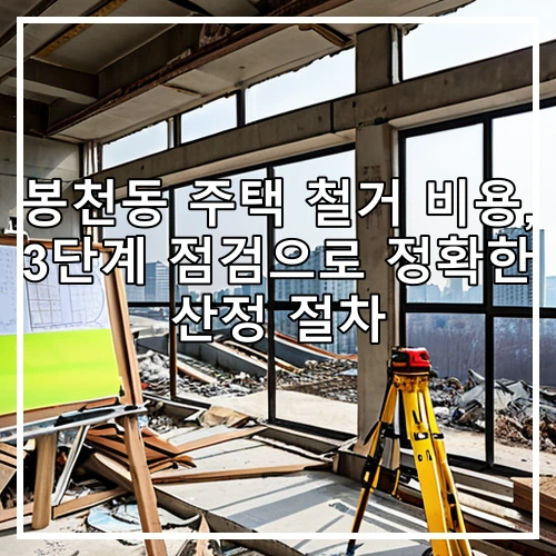 봉천동 주택 철거 비용, 3단계 점검으로 정확한 산정 절차