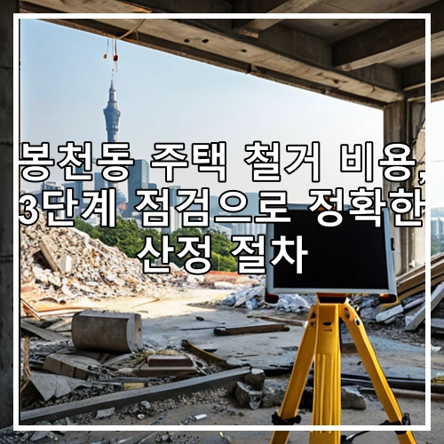봉천동 주택 철거 비용, 3단계 점검으로 정확한 산정 절차