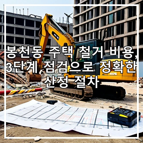 봉천동 주택 철거 비용, 3단계 점검으로 정확한 산정 절차