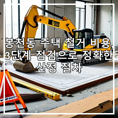 봉천동 주택 철거 비용, 3단계 점검으로 정확한 산정 절차