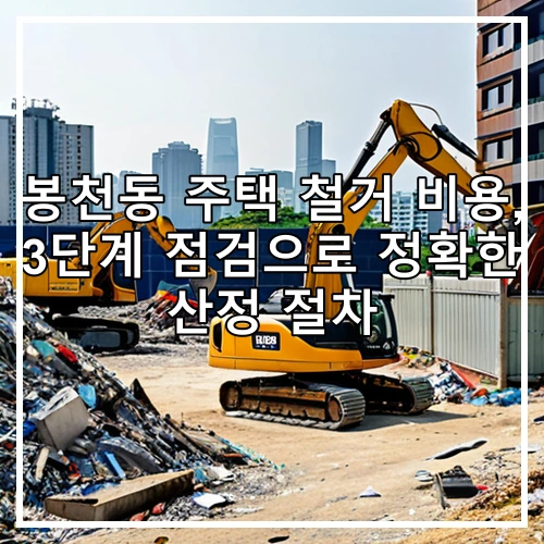 봉천동 주택 철거 비용, 3단계 점검으로 정확한 산정 절차