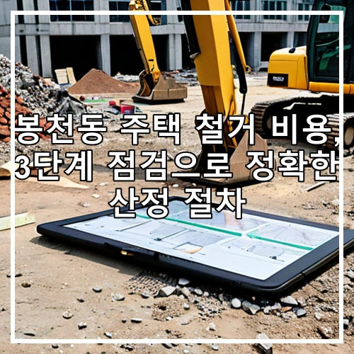 봉천동 주택 철거 비용, 3단계 점검으로 정확한 산정 절차