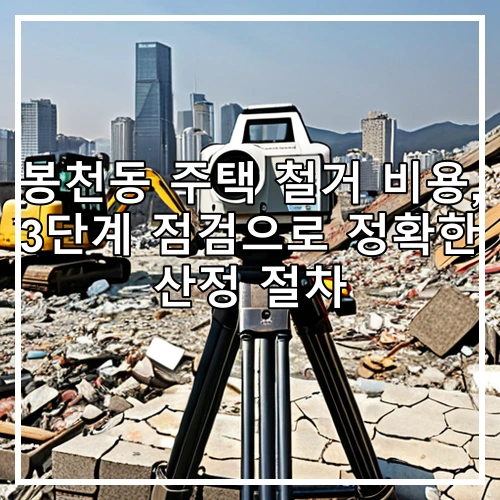 봉천동 주택 철거 비용, 3단계 점검으로 정확한 산정 절차