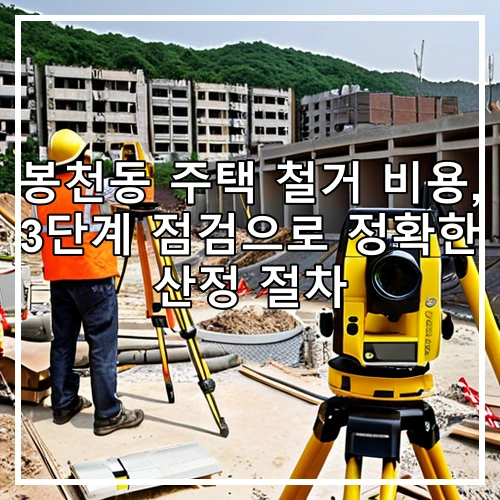 봉천동 주택 철거 비용, 3단계 점검으로 정확한 산정 절차