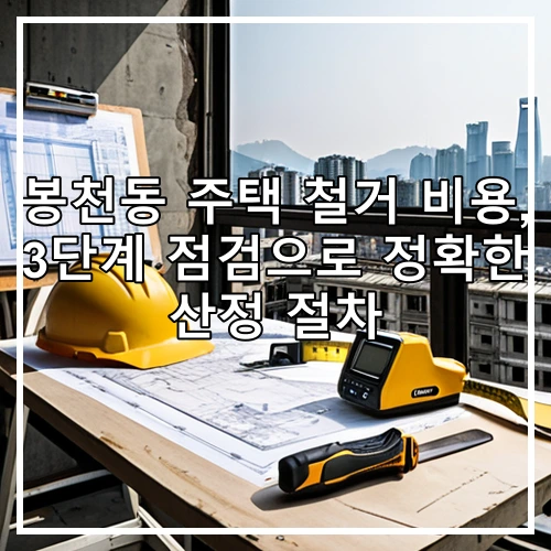 봉천동 주택 철거 비용, 3단계 점검으로 정확한 산정 절차
