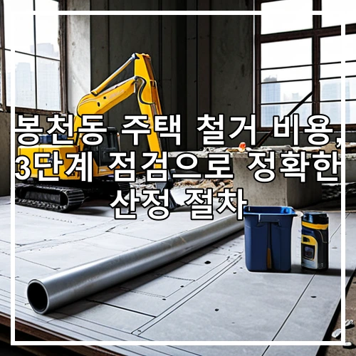 봉천동 주택 철거 비용, 3단계 점검으로 정확한 산정 절차