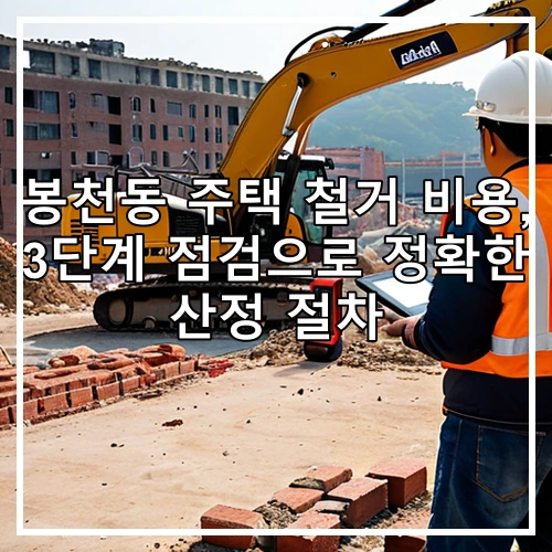 봉천동 주택 철거 비용, 3단계 점검으로 정확한 산정 절차