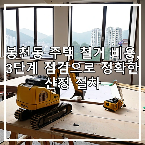 봉천동 주택 철거 비용, 3단계 점검으로 정확한 산정 절차