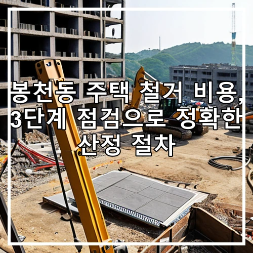 봉천동 주택 철거 비용, 3단계 점검으로 정확한 산정 절차