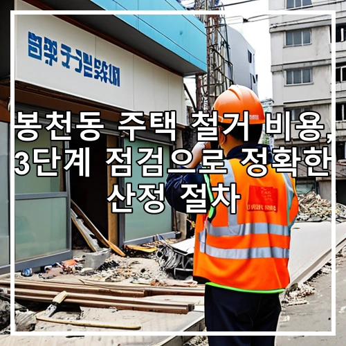 봉천동 주택 철거 비용, 3단계 점검으로 정확한 산정 절차