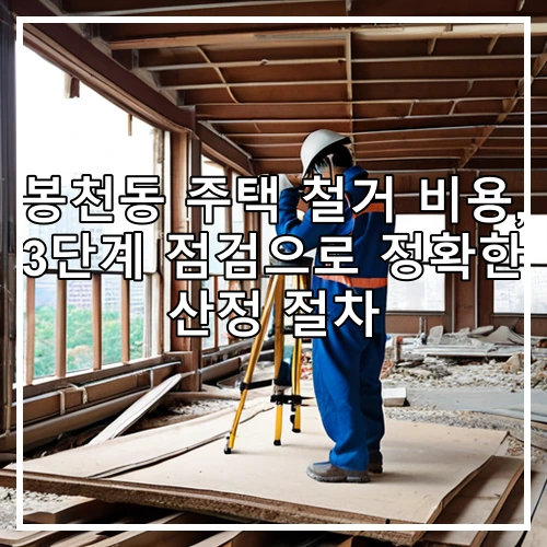 봉천동 주택 철거 비용, 3단계 점검으로 정확한 산정 절차
