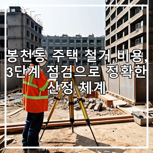 봉천동 주택 철거 비용, 3단계 점검으로 정확한 산정 체계