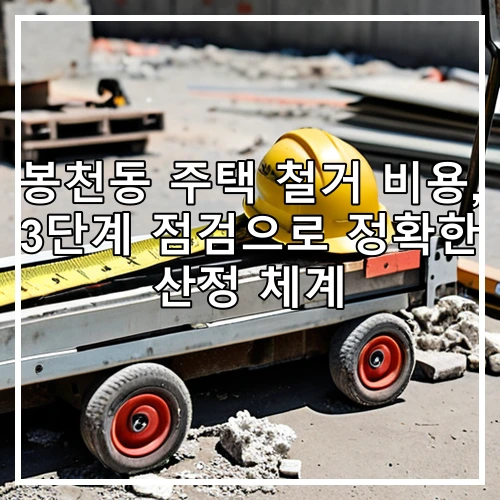 봉천동 주택 철거 비용, 3단계 점검으로 정확한 산정 체계