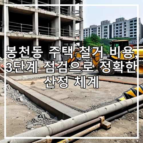 봉천동 주택 철거 비용, 3단계 점검으로 정확한 산정 체계