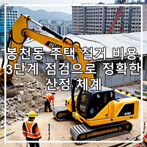 봉천동 주택 철거 비용, 3단계 점검으로 정확한 산정 체계