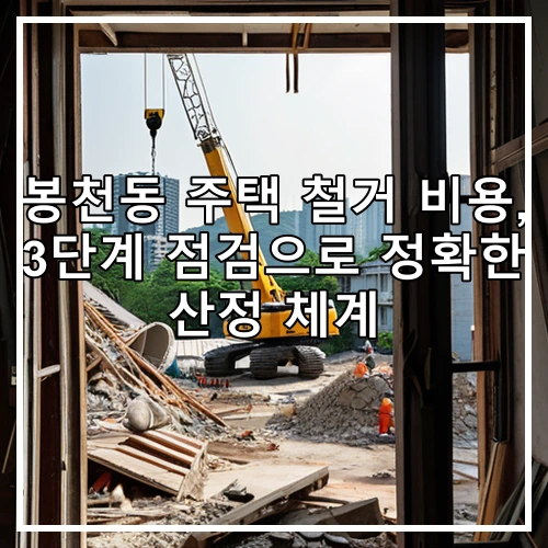봉천동 주택 철거 비용, 3단계 점검으로 정확한 산정 체계