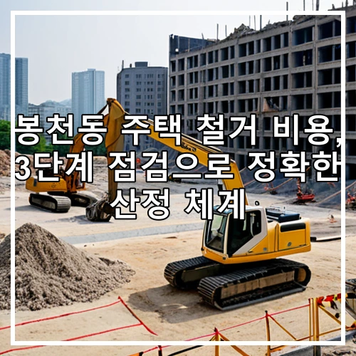 봉천동 주택 철거 비용, 3단계 점검으로 정확한 산정 체계