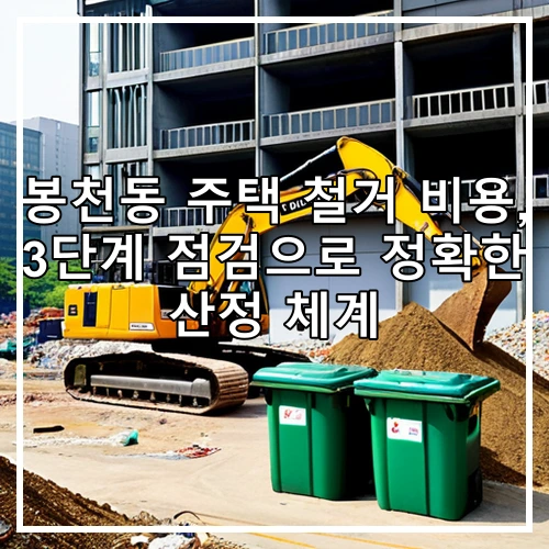 봉천동 주택 철거 비용, 3단계 점검으로 정확한 산정 체계
