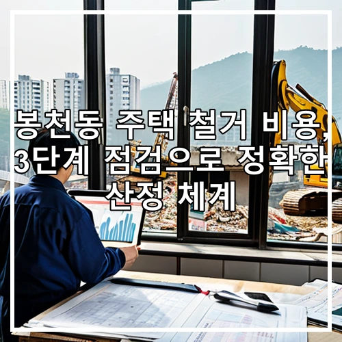 봉천동 주택 철거 비용, 3단계 점검으로 정확한 산정 체계